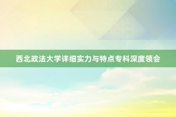 西北政法大学详细实力与特点专科深度领会